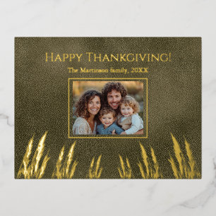 Carte Postale De Vacances En Aluminium Bon thanksgiving Famille photo vert