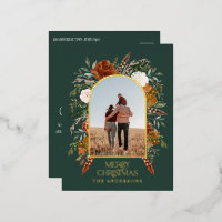 budget de Noël botanique élégant vert rouille