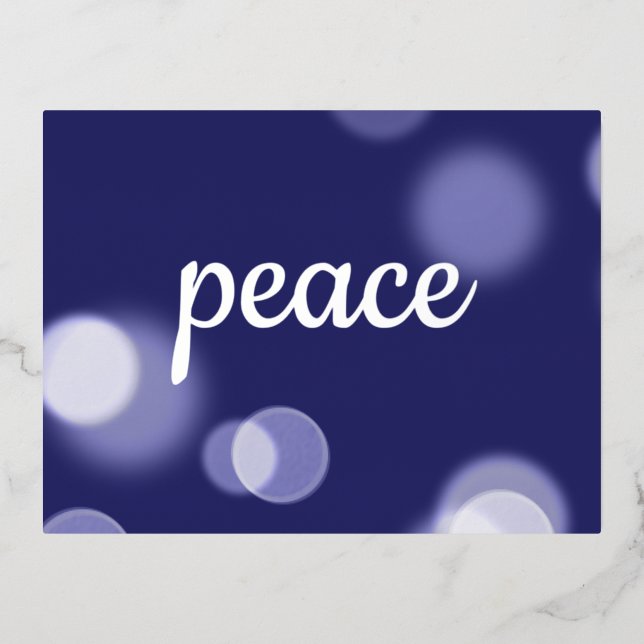 Carte Postale De Vacances En Aluminium Business Peace Blue (Recto)