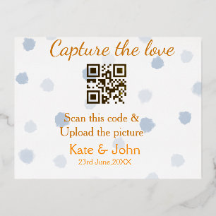 Carte Postale De Vacances En Aluminium Capturez l'amour ajoutez le scan QR téléchargez la