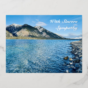 Carte Postale De Vacances En Aluminium Carte de condoléances en feuille d'argent Montagne