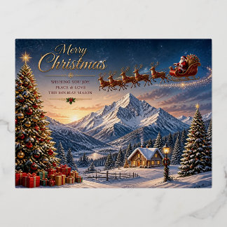 Carte Postale De Vacances En Aluminium carte de Noël