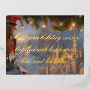 Carte Postale De Vacances En Aluminium Carte de Noël colorée du Pôle Nord