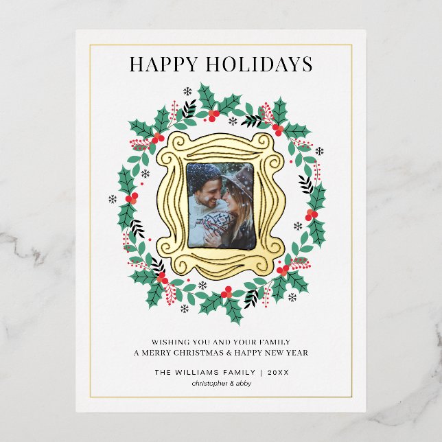 Carte Postale De Vacances En Aluminium Carte de Noël FRIENDS™ Photo (Recto)