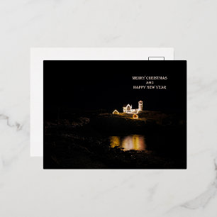 Carte Postale De Vacances En Aluminium Carte de Noël légère Cape Neddick