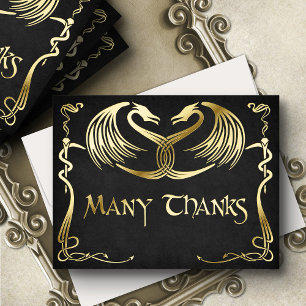 Carte Postale De Vacances En Aluminium Carte de remerciement de mariage de dragon de fant