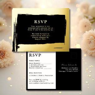 Carte Postale De Vacances En Aluminium Carte de réponse Mariage RSVP Élégance moderne
