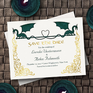 Carte Postale De Vacances En Aluminium Carte de sauvegarde de mariage de dragon de fantai
