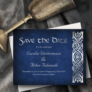 Carte Postale De Vacances En Aluminium Carte de sauvegarde de mariage médiéval fantastiqu