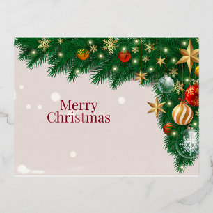 Carte Postale De Vacances En Aluminium Carte de vœux élégante pour Noël