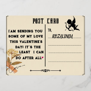 Carte Postale De Vacances En Aluminium carte photo de la Saint-Valentin