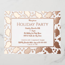 Carton d'invitation en papier d'aluminium pour fêt