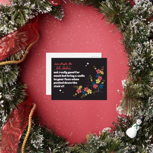 Carte Postale De Vacances En Aluminium Certaines Personnes Sont Comme Des Slinkés, Drôle  (Insitu)