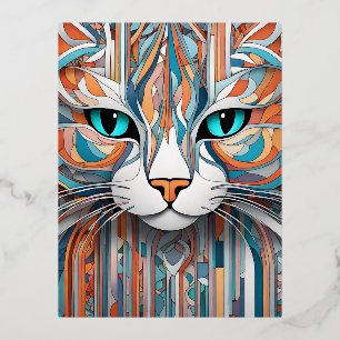 Carte Postale De Vacances En Aluminium Cette belle vectorielle de chat art est l'addit pa