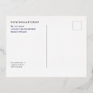 Carte Postale De Vacances En Aluminium Chenil professionnel de Dogue Allemand
