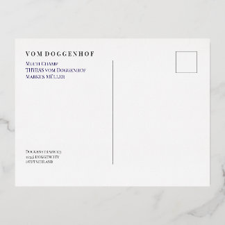 Carte Postale De Vacances En Aluminium Chenil professionnel de Dogue Allemand 