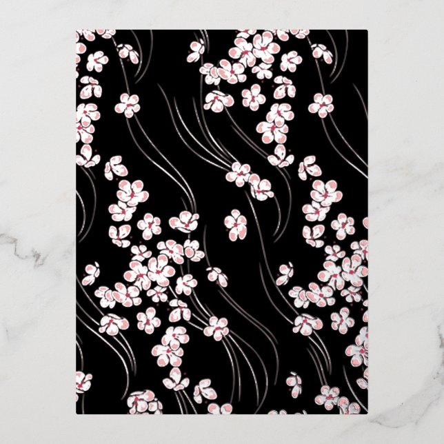 Carte Postale De Vacances En Aluminium Cherry Blossoms enregistrer la date (Recto)