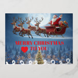 Carte Postale De Vacances En Aluminium Christmas Postcard<br><div class="desc">postcard</div>