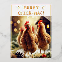 Citation de Noël drôle mignonne Fun Chicks Photogr