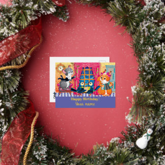 Carte Postale De Vacances En Aluminium concert Young Animal