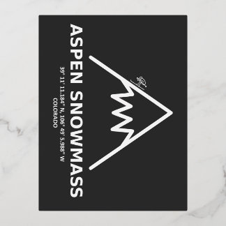 Carte Postale De Vacances En Aluminium Coordonner Aspen Snowmass Colorado