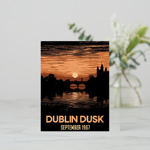 Carte Postale De Vacances En Aluminium Crépuscule dublinois : Scènes captivantes au crépu