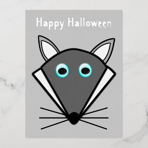 Carte Postale De Vacances En Aluminium Cute Halloween Wolf Custom