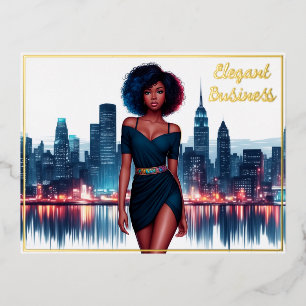 Carte Postale De Vacances En Aluminium Décor moderne femme africaine