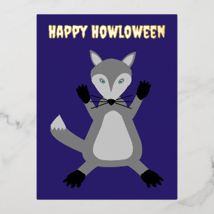 Carte Postale De Vacances En Aluminium Déplaisant Mocre Halloween Wolf Custom Halloween
