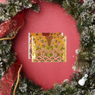 Carte Postale De Vacances En Aluminium design d'un mur rouge et noir suspendu