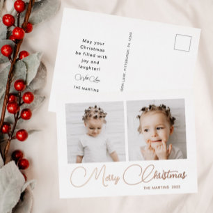 Carte Postale De Vacances En Aluminium Deux photos minimum Noël