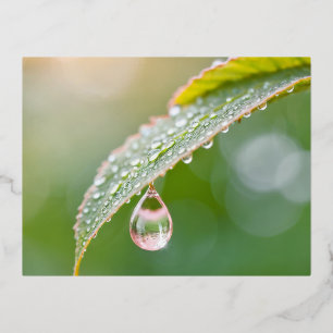 Carte Postale De Vacances En Aluminium Dewdrop Nature Faune colorée Serene Tranquil