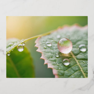 Carte Postale De Vacances En Aluminium Dewdrop Nature Faune colorée Serene Tranquil