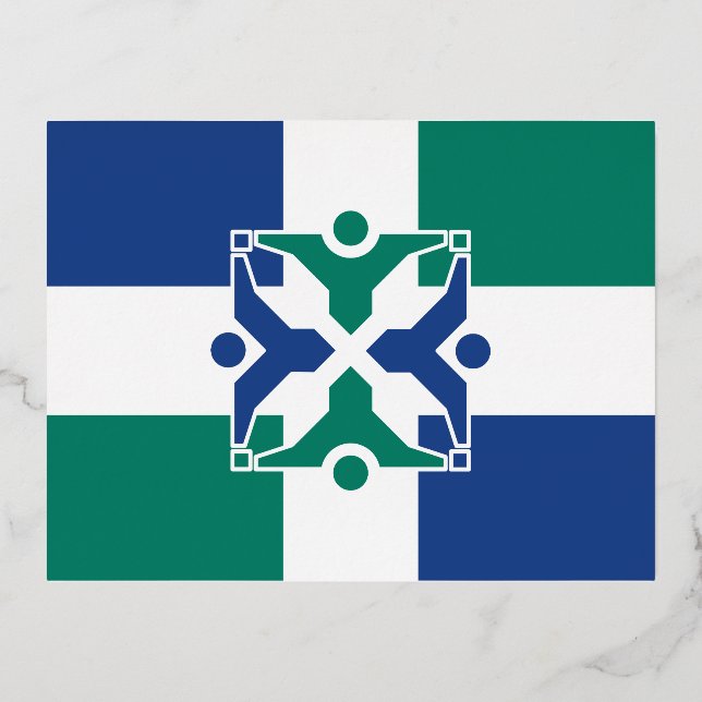 Carte Postale De Vacances En Aluminium Drapeau de Columbia, Missouri (Recto)