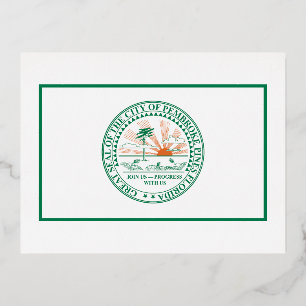 Carte Postale De Vacances En Aluminium Drapeau de Fort Pembroke Pines, Floride