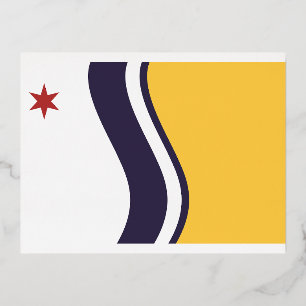 Carte Postale De Vacances En Aluminium Drapeau de South Bend, Indiana