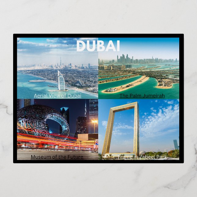 Carte Postale De Vacances En Aluminium Dubaï (Recto)