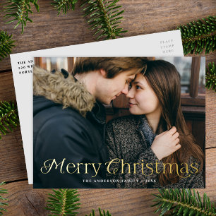 Carte Postale De Vacances En Aluminium Élégance festive Joyeux Noël Photo