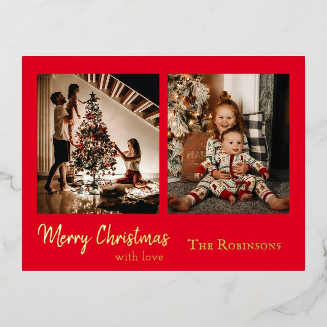Carte Postale De Vacances En Aluminium Élégant 2 noël photo (Recto)