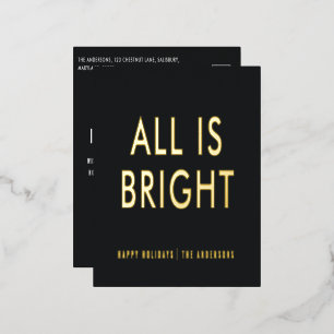 Carte Postale De Vacances En Aluminium élégant papier d'aluminium sans photo carte de vœu