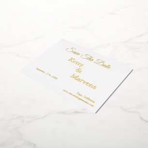 Carte Postale De Vacances En Aluminium Élégante calligraphie non photo enregistrer la dat