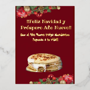 Carte Postale De Vacances En Aluminium Feliz Navidad Noël à el Comelón de Pupusas I