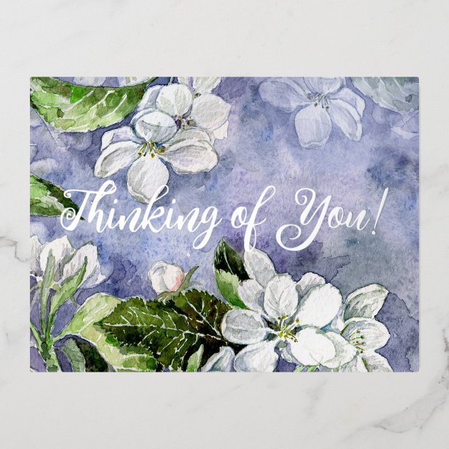 Carte Postale De Vacances En Aluminium Fleur de pommier (Recto)