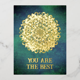 Carte Postale De Vacances En Aluminium Fleur de Vie - Mandala Style Inde 2