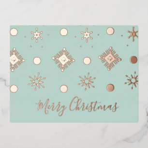 Carte Postale De Vacances En Aluminium Flocons de neige en aluminium pour Noël Anniversai