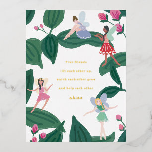 Carte Postale De Vacances En Aluminium Garden Fairies Valentine