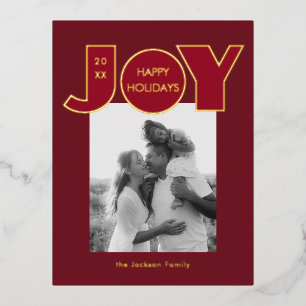 Carte Postale De Vacances En Aluminium Grande Joie de Noël Gras