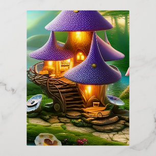 Carte Postale De Vacances En Aluminium Graphique magique