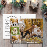 Carte Postale De Vacances En Aluminium Happy Holidays Hand Lettré Photo Collage Or<br><div class="desc">Envoyez des voeux de vacances avec cette carte postale festive avec "Happy Holidays" dans une police calligraphique en papier peint à la main en feuille d'or véritable - avec 4 de vos photos préférées entourées d'une bordure blanche. Ajoutez facilement votre propre salutation de vacances dactylographiée à l'arrière ou supprimez la...</div>