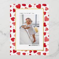 Heureuse Sainte-Valentin photo Red Watercolor Hear